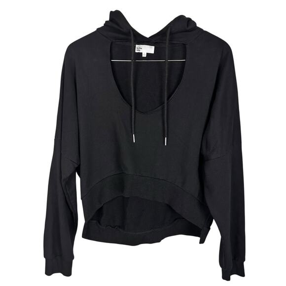 Revolve by the way. Black Cropped Relaxed V-neck Hoodie Size Small - Picture 6 of 9